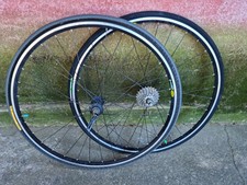 Paire de roues vélo course 700 jantes profilée Mavic XP21 alu , vintage