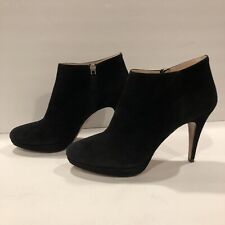 PRADA Bottines Talons Daim Noir 40/9-9.5
