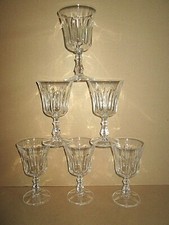 6 VERRES a EAU 25 cl , modèle VICTORIA Royal Cristal Rock ; RCR lot / série