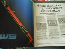 Publicté Advertising 1989  Auto Honda 4WS 4 roues directrices