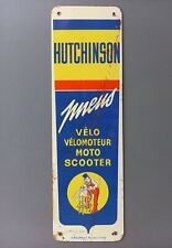 Ancienne plaque de propreté Pneu vélo moto scooter HUTCHINSON garage cycle MICH