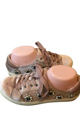 Baskets en velours ras et strass