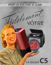 Cellule adaptable pour remplacement d'une Radiohm C5 ou C6  pour 33 / 45 / 78Trs