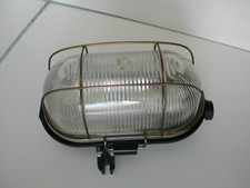 Applique Plafonnier Hublot Ancien Est Germany Déco Loft Cave Objet du XXème TBE