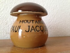 Rare et ancien  pot a moutarde Paul  Jacquemin en forme de champignon 