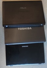 Lot 3 Pc portable Toshiba Asus Samsung Laptop Pour Pièces Fonctionnels A Réparer