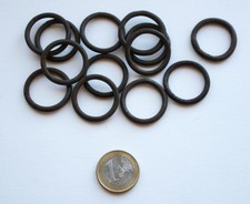 LOT DE 13 GROS ANNEAUX DE RIDEAU ANCIENS / 20 mm diamètre interne / AN 6