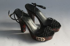 GUCCI Sandales à talons en cuir verni T 37,5 (50805)