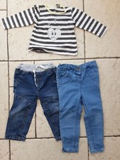 Lot d 1 Ensemble  fille 18 mois pantalon et tshirt + 1 jeans en 23 mois 