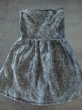 Robe bustier en denim neige noir OÔRA – Taille 36