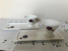 Service Café Gourmand 2 tasses avec plateaux à servir
