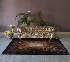 Premium Cowhide Nouveau tapis en cuir de vachette patchwork. Design exclusif. Co