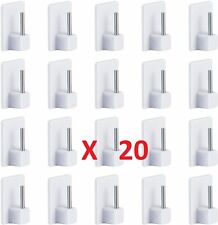 Lot DE 20 Crochets Adhésifs pour Tringle à Rideaux  ACCROCHE TORCHON 