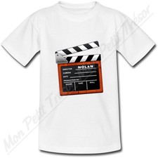 T-shirt Enfant Clap de Cinéma avec Prénom Personnalisé