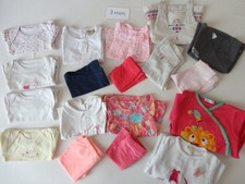 ° 3 mois ° Lot 18 vêtements bébé fille enfant T-shirt bodys leggings robes
