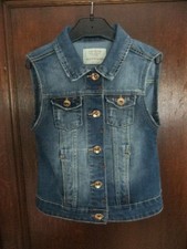 Veste sans manches / Blouson en Jeans / Gilet   " Zara Girls " - Taille 7/8 Ans