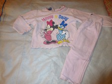 pyjama velours DISNEY 3 ans:pantalon + haut à motif minnie et daisy