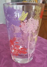 BACCARAT Superbe Vase Motifs Fleurs et Papillon