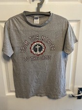 Jésus dans la Crèche à la croix T-shirt S Gris