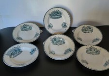 Saint Amand Hamage groupe d'enfants terre de Fer Vintage 1870 1 Assiettes creuse