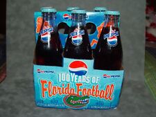 6 Pack Glass Bottle 10 oz Diet Pepsi 100 Years of Florida Football Gators