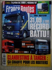 France Routes n° 211  poster VOLVO FH 12 420. CLANDESTINS à TANGER ça chauffe