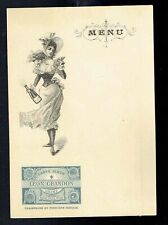Menu Vierge N°1 - Léon Chandon Reims Champagne Carte Bleue