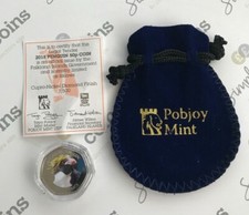 2018 Falkland Islands Pingouin~Macaroni~Coloré 50 Pence Bu Bunc COA & Sac