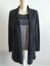 Ensemble tunique + gilet noir à pois de marque Bréal taille 44 état neuf