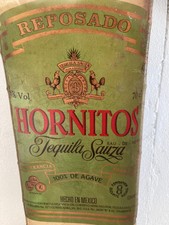 RARE ENSEIGNE TOLE BOUTEILLE TEQUILLA SAUZA HORNITOS REPOSADO MEXICO
