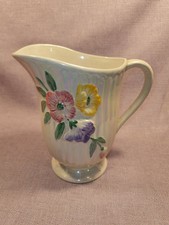 Vintage Lustre Motif Floral Cruche Unbranded En Excellent État