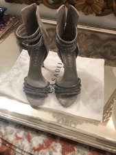 Escarpins En Daim Gris Et Strass « CASDEI » T37