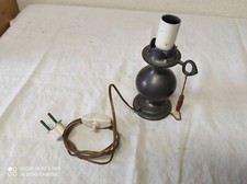 Ancienne Lampe de bureau, Chevet en étain Rama Peltro