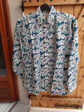 chemise à manches longues à motifs bleu taille 2 37/38 harry kayne