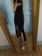 Robe mi-longue volant dentelle Terra di Siena taille S