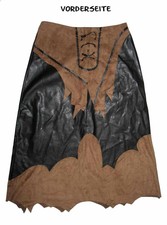 Wadenlanger " OLE " Jupe en Cuir / Similicuir en Noir Et Braun Gr. 40