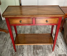 Table console bois H71,5 L74 P32 très bon état 2 tiroirs 1 tablette