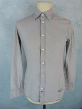 LEVIS Chemise Homme Taille M - Grise - Manches longues - Rayure