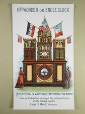 ENGLE MECHANICAL CLOCK Trade Card - Graphic 8th Wonder w/ Capt. Reid