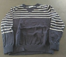 PULL NOIR RAYE GRIS 10 ANS OKAIDI
