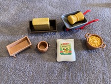Lot Playmobil accessoires ferme savane zoo Blé Brouette Petit Abreuvoir foin