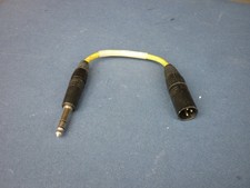cable audio Jack 6,35 stereo to XLR 3 pin Male jaune 10 cm