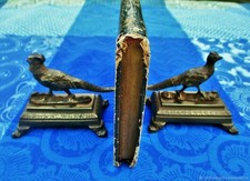 Sculptures ancienne serre livres Couple de faisans bronze Sculptures statuette 