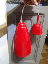 lampe suspension lustre tole perforée style deco design 70's loft industriel