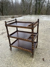 Desserte Bar roulant en bois vintage 60