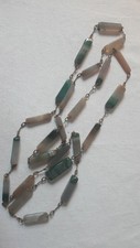 sautoir ancien , agates, années 70  