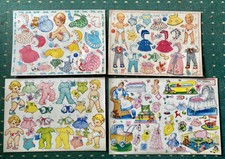 4 Cartons à découper Bébés Vintage 1950 - 4 Vintage Print cardboards Nursery