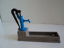 PLAYMOBIL western abreuvoir pompe bleue chevaux ranch centre équestre 3120