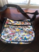LeSportsac Penguins Garden Gnomes Bag Purse Handbag Crossbody