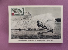 FRANCE CARTE MAXIMUM Ski nautique championnats du monde VICHY 2/9/1963